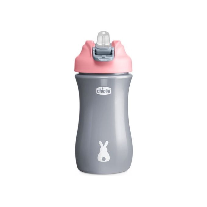 Chicco Bicchiere Bimbo Pop Up 2 Anni Rosa e Grigio