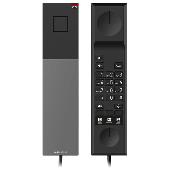 Snom HD300 Telefono VoIP Antibatterico per Ospitalita' PoE colore Nero
