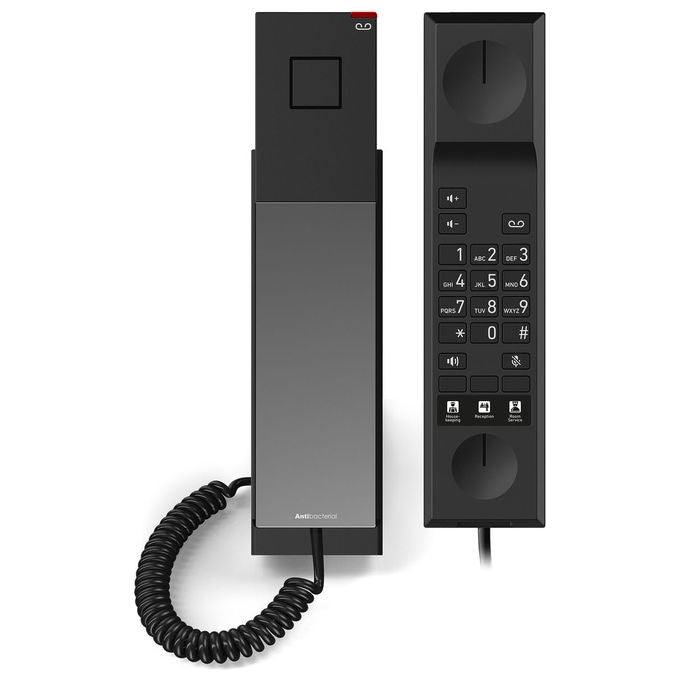 Snom 00007029 HD300A Telefono Analogico Hospitality Freisprechen Hörgerätekompatibel Mikrofon Stummschaltung Optische Anrufsignalisierung Material Antibatterico colore Nero