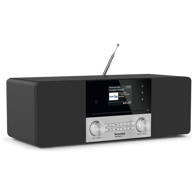TechniSat 0000-3956 DigitRadio 3 IR Radio Portatile Digitale con Bluetooth DAB FM Schermo TFT 7,11 cm (2.8'') colore Nero Argento