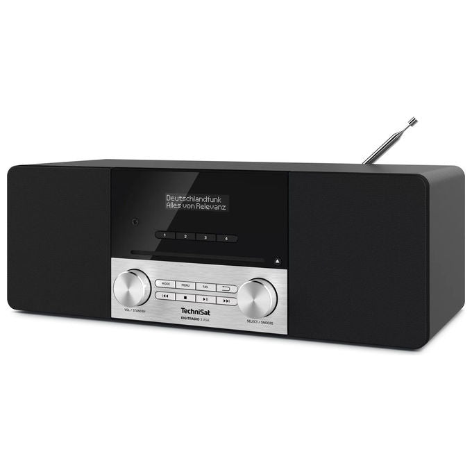 TechniSat DIGITRADIO 3 ASA Radio Digitale DAB DAB+ FM con Display OLED e Antenna Esterna colore Nero Argento