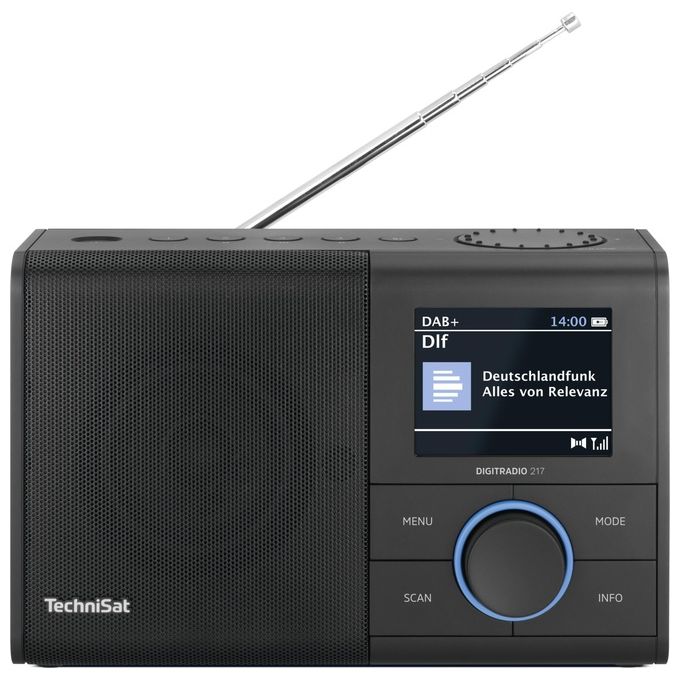 TechniSat 0000-3998 DIGITRADIO 217 Radio Portatile DAB+ FM Bluetooth 3.2'' TFT 5 W colore Nero