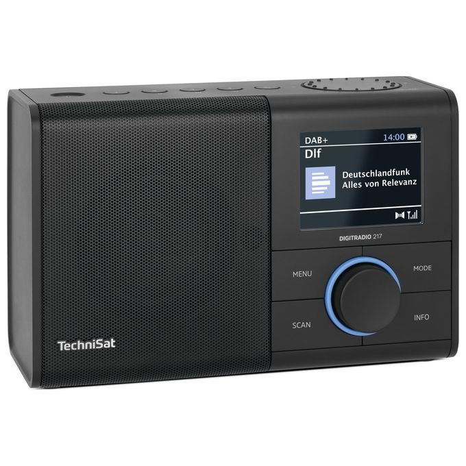 TechniSat 0000-3998 DIGITRADIO 217 Radio Portatile DAB+ FM Bluetooth 3.2'' TFT 5 W colore Nero