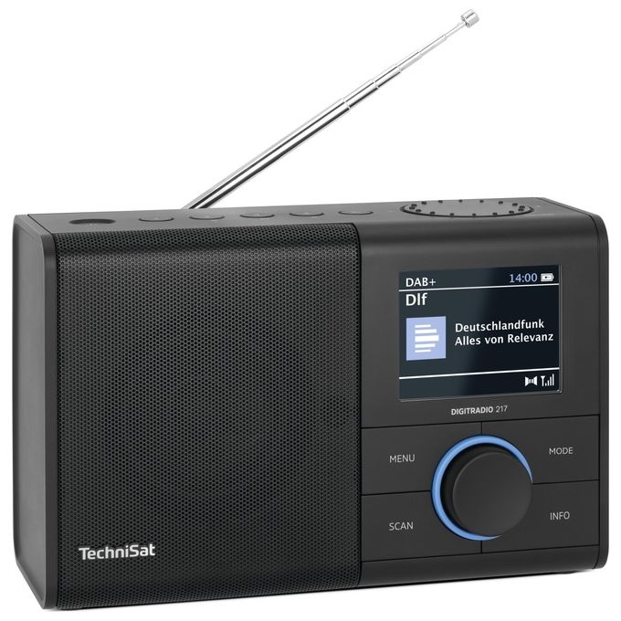 TechniSat 0000-3998 DIGITRADIO 217 Radio Portatile DAB+ FM Bluetooth 3.2'' TFT 5 W colore Nero