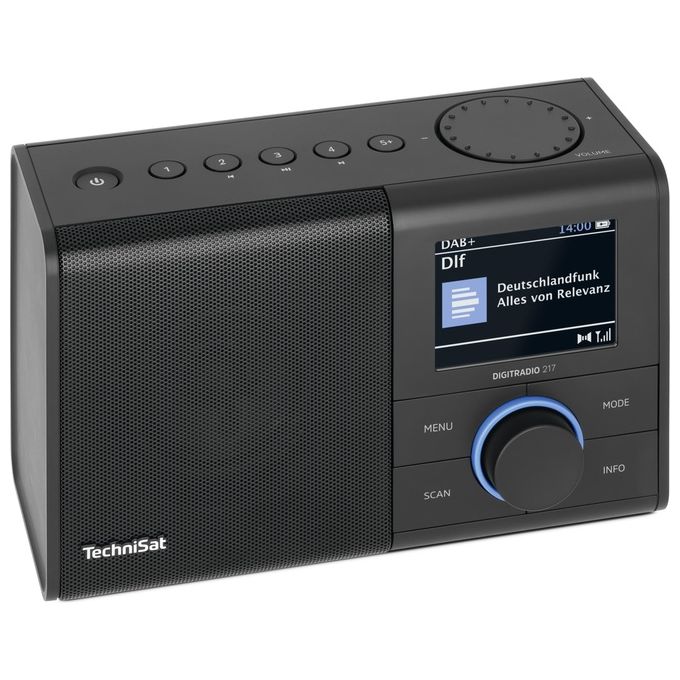 TechniSat 0000-3998 DIGITRADIO 217 Radio Portatile DAB+ FM Bluetooth 3.2'' TFT 5 W colore Nero