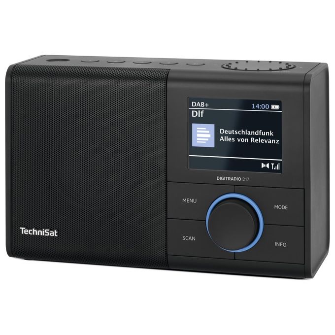 TechniSat 0000-3998 DIGITRADIO 217 Radio Portatile DAB+ FM Bluetooth 3.2'' TFT 5 W colore Nero