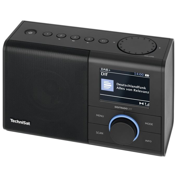 TechniSat 0000-3998 DIGITRADIO 217 Radio Portatile DAB+ FM Bluetooth 3.2'' TFT 5 W colore Nero