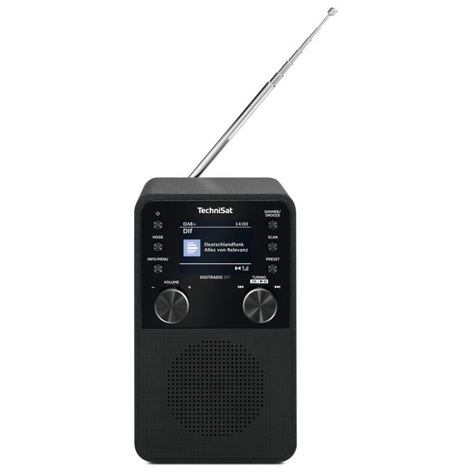 TechniSat DIGITRADIO317 DigitRadio 317 Radio Portatile DAB+ FM Bluetooth Display TFT 2.4'' 3 W 3.5 mm colore Nero