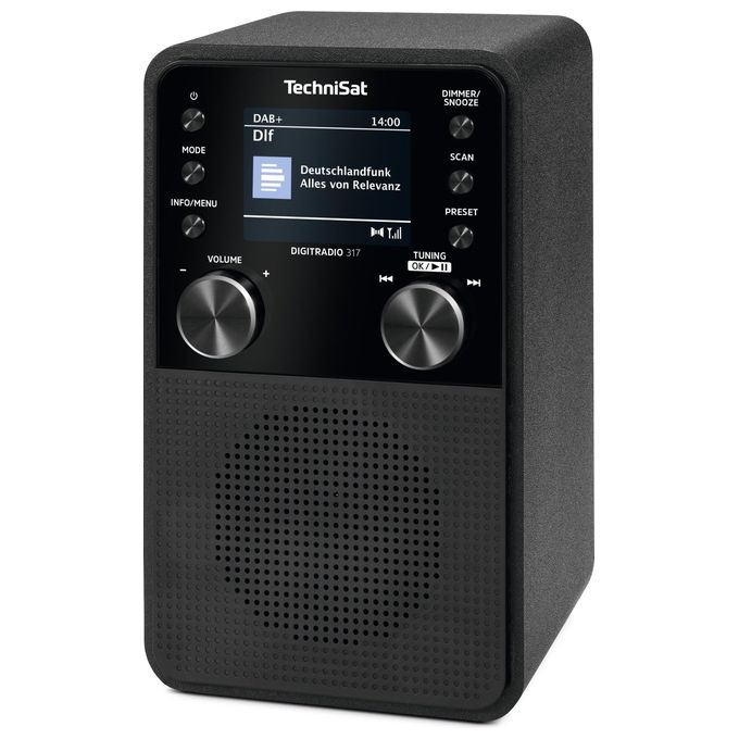 TechniSat DIGITRADIO317 DigitRadio 317 Radio Portatile DAB+ FM Bluetooth Display TFT 2.4'' 3 W 3.5 mm colore Nero