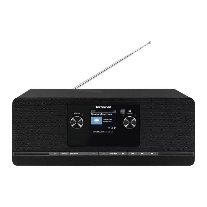 TechniSat 0000-5101 DIGITRADIO 372 CD BT Radio CD con DAB+ FM Bluetooth e Display TFT 2.4'' colore Nero