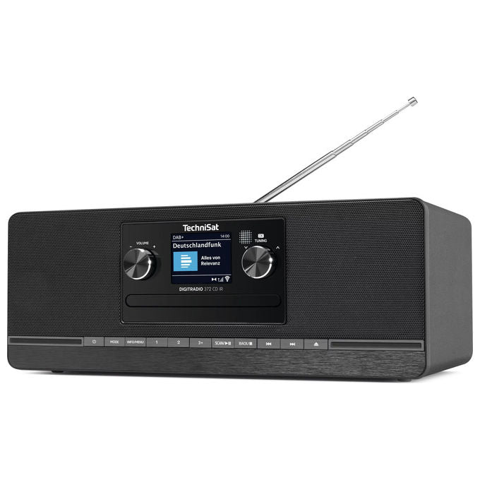 TechniSat 0000-5102 DIGITRADIO 372 CD IR Radio Internet con DAB+ FM Lettore CD Bluetooth 5.0 Display TFT 2.4'' colore Nero