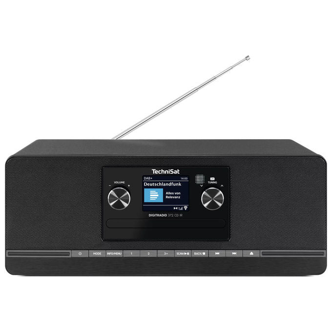 TechniSat 0000-5102 DIGITRADIO 372 CD IR Radio Internet con DAB+ FM Lettore CD Bluetooth 5.0 Display TFT 2.4'' colore Nero