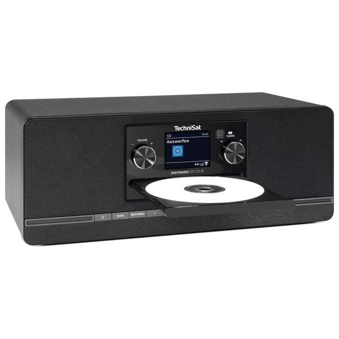 TechniSat 0000-5102 DIGITRADIO 372 CD IR Radio Internet con DAB+ FM Lettore CD Bluetooth 5.0 Display TFT 2.4'' colore Nero