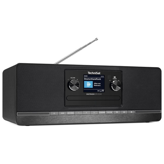 TechniSat 0000-5102 DIGITRADIO 372 CD IR Radio Internet con DAB+ FM Lettore CD Bluetooth 5.0 Display TFT 2.4'' colore Nero