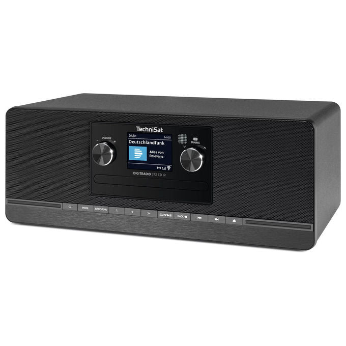 TechniSat 0000-5102 DIGITRADIO 372 CD IR Radio Internet con DAB+ FM Lettore CD Bluetooth 5.0 Display TFT 2.4'' colore Nero