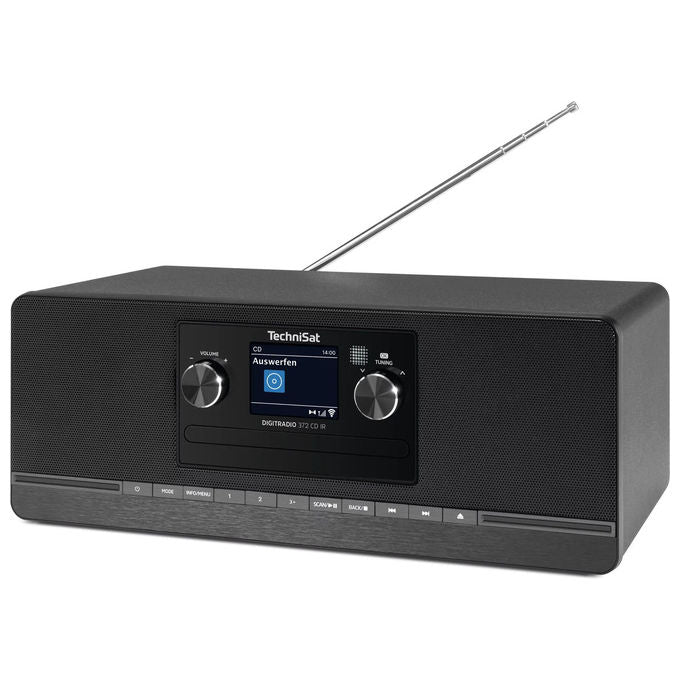 TechniSat 0000-5102 DIGITRADIO 372 CD IR Radio Internet con DAB+ FM Lettore CD Bluetooth 5.0 Display TFT 2.4'' colore Nero
