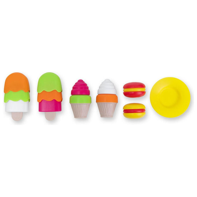 Chicco 00012149000000 Gioco Carretto dei Gelati 2in1 con Attivita' di Impilamento e Incastro e Playset da 19 Pezzi colore Multicolore