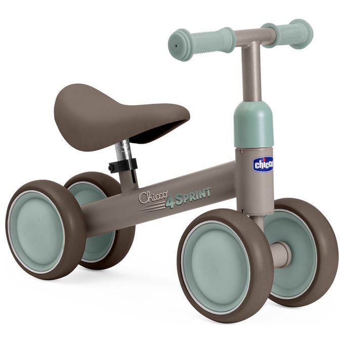 Chicco 00012249000000 4 Sprint Quadriciclo Senza Pedali Telaio Metallo Ruote Gomma 20 Kg 1-3 Anni colore Beige