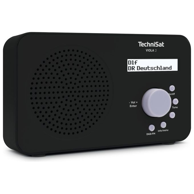 TechniSat 0002-3906 VIOLA 2 Radio Portatile Analogico e Digitale DAB+ FM 1 W colore Nero