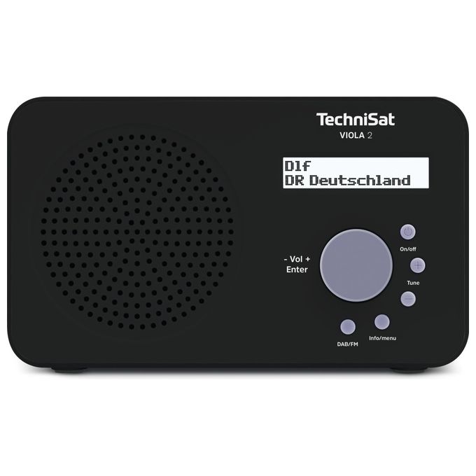 TechniSat 0002-3906 VIOLA 2 Radio Portatile Analogico e Digitale DAB+ FM 1 W colore Nero