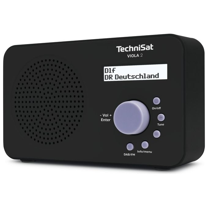 TechniSat 0002-3906 VIOLA 2 Radio Portatile Analogico e Digitale DAB+ FM 1 W colore Nero