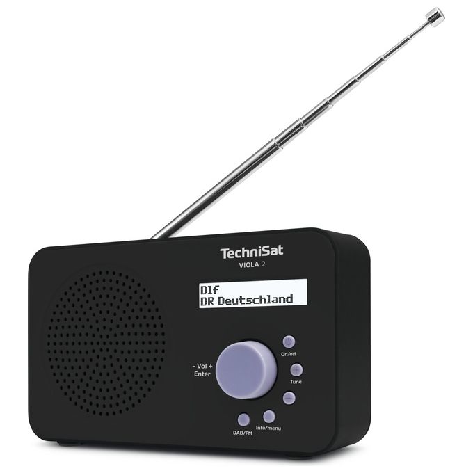 TechniSat 0002-3906 VIOLA 2 Radio Portatile Analogico e Digitale DAB+ FM 1 W colore Nero