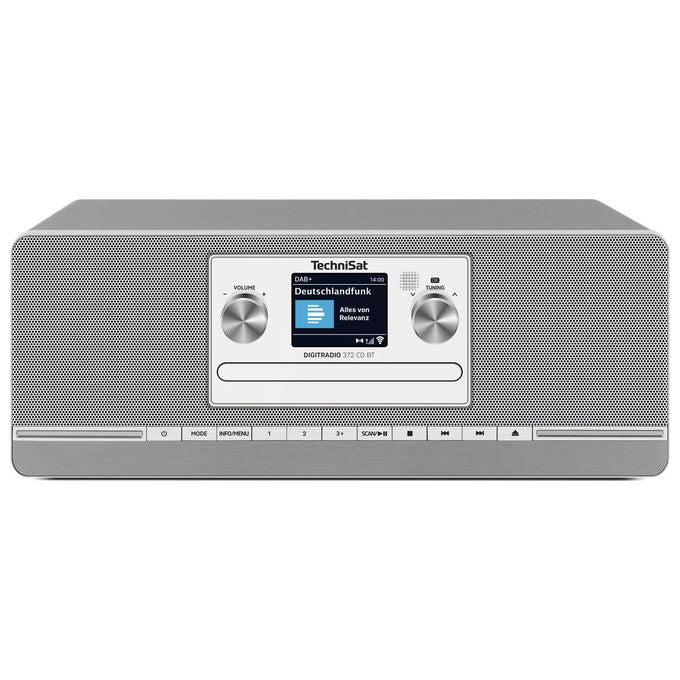 TechniSat DIGITRADIO 372 CD BT Radio da Cucina con DAB DAB+ FM Bluetooth 5.0 Lettore CD e Display TFT 6,1 cm colore Antracite Argento