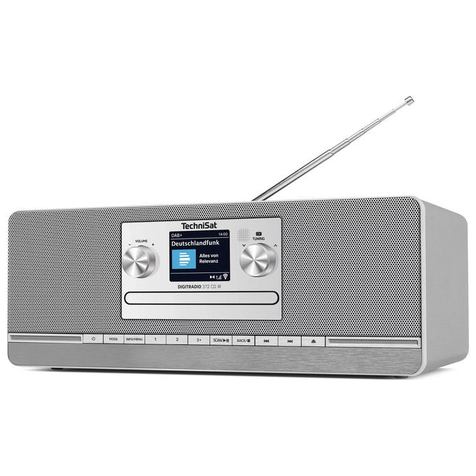 TechniSat DIGITRADIO372CDIR DIGITRADIO 372 CD IR Radio Internet Analogico e Digitale DAB+ FM Bluetooth 5.0 Wi-Fi USB colore Antracite Argento