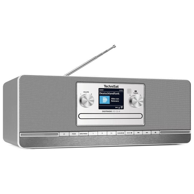 TechniSat DIGITRADIO372CDIR DIGITRADIO 372 CD IR Radio Internet Analogico e Digitale DAB+ FM Bluetooth 5.0 Wi-Fi USB colore Antracite Argento