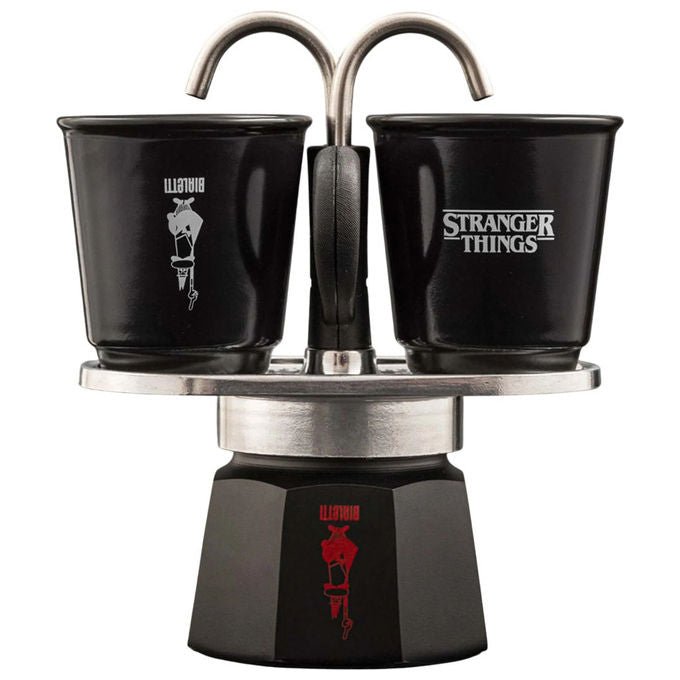Bialetti 8006363095280 Mini Express Cafettiera 2 Tazze 90ml Termocromiche colore Nero Rosso