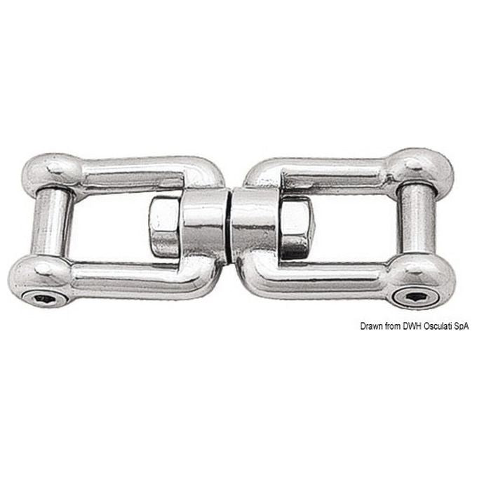 Girella inox grillo-grillo con perno a filo 10 mm 01.439.02