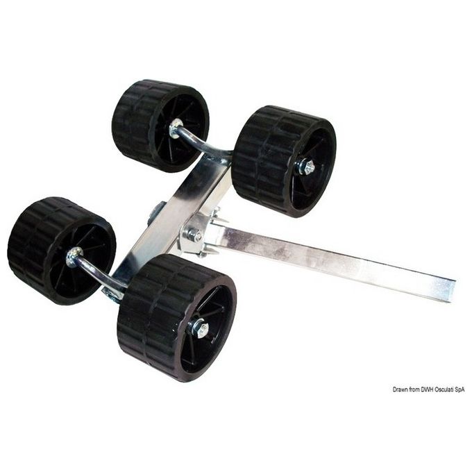 Rullo basculante 4 rulli rialzato 40 mm 02.031.45