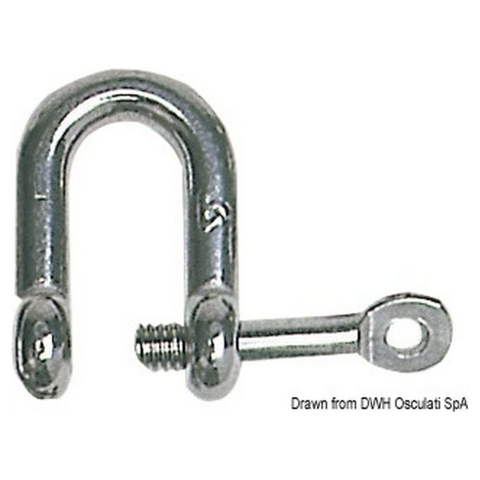 Grillo inox a U asse imperdibile 4 mm 08.220.04