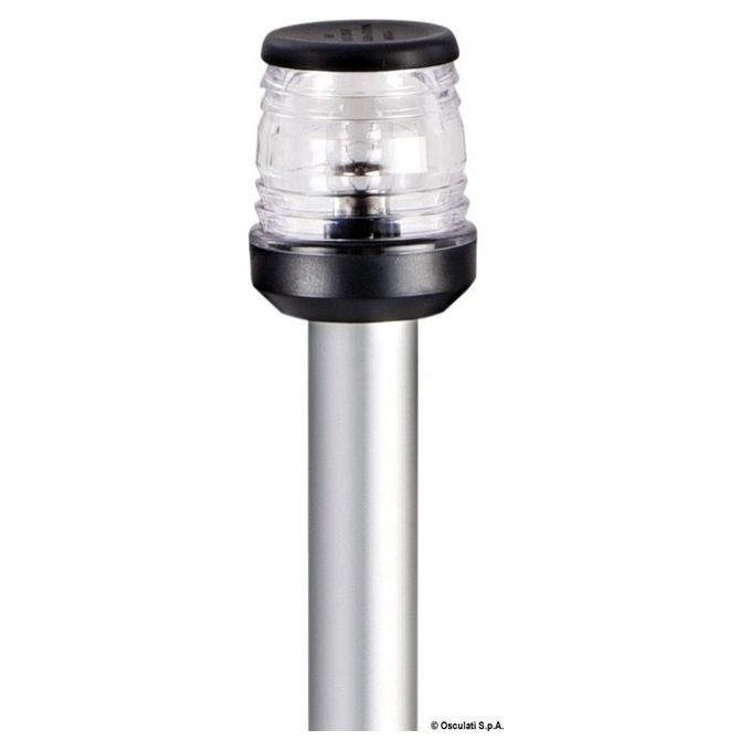 Asta 100 cm fanale 360 gradi nero a parete 11.123.00