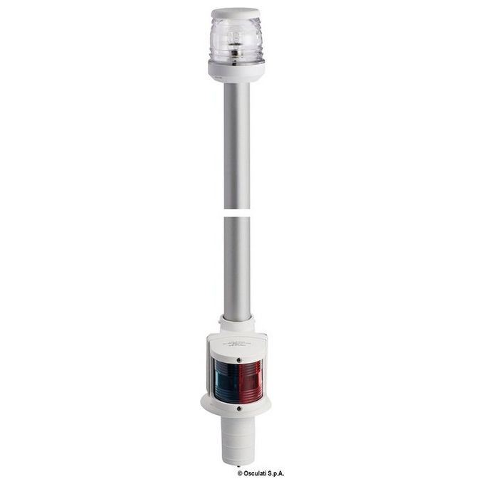 Asta 100 cm 360 gradi e rosso-verde ad incasso bianco 11.125.01