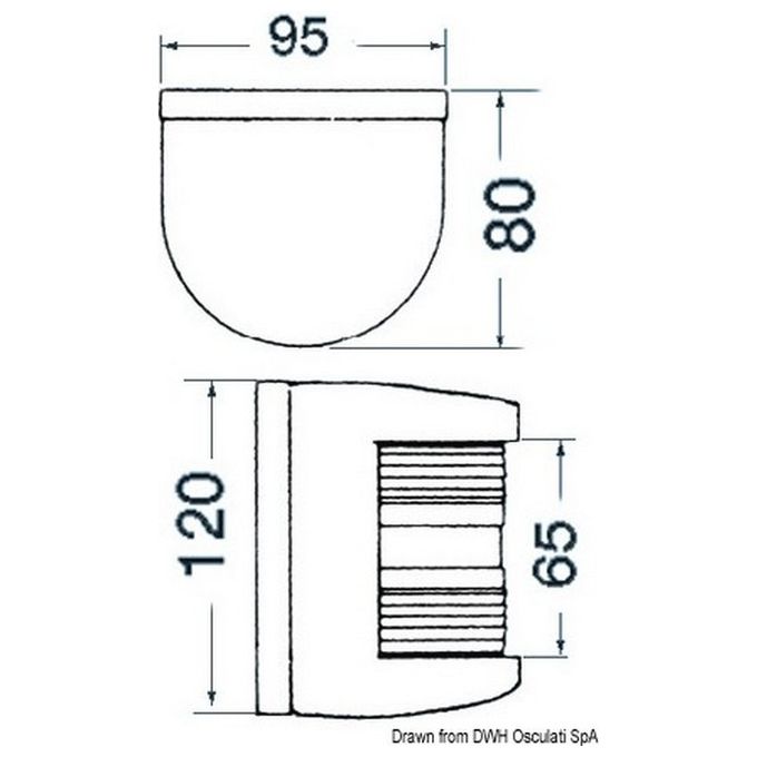 Fanale U78 verde-bianco 24 V 11.427.12