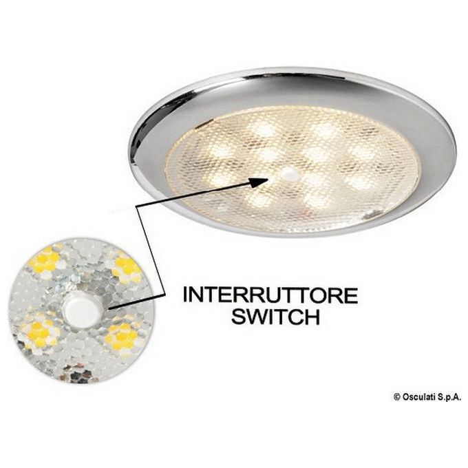 Plafoniera Procion inox con interruttore 13.442.12