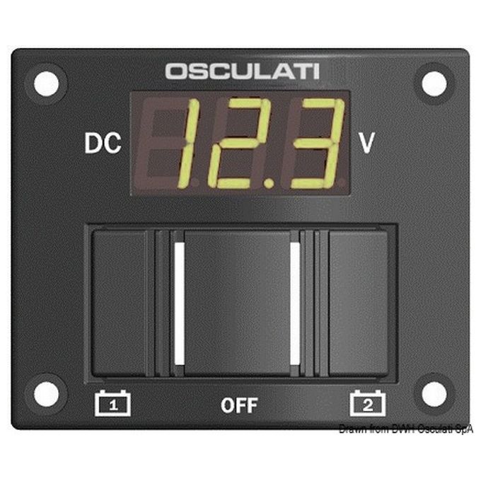 Pannellino tester digitale per 2 batterie stagno 14.100.05