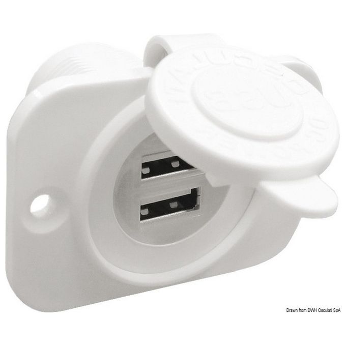 Presa incasso doppia USB bianca 14.516.11