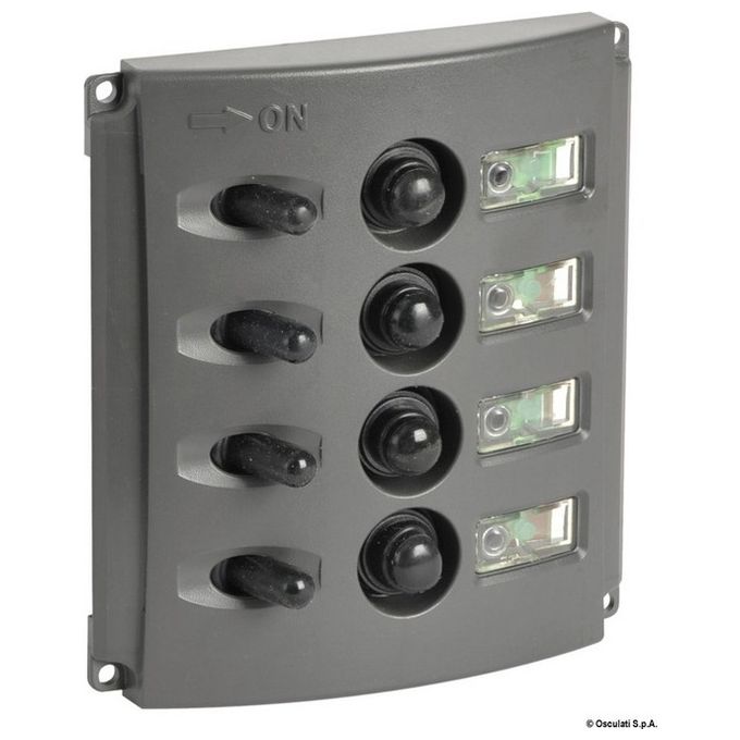 Pannello elettrico fusibili automatici doppio LED 14.850.04