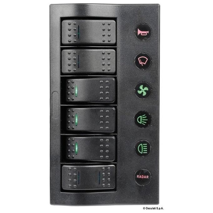 Pannello elettrico PCP Compact 6 interruttori 14.860.06