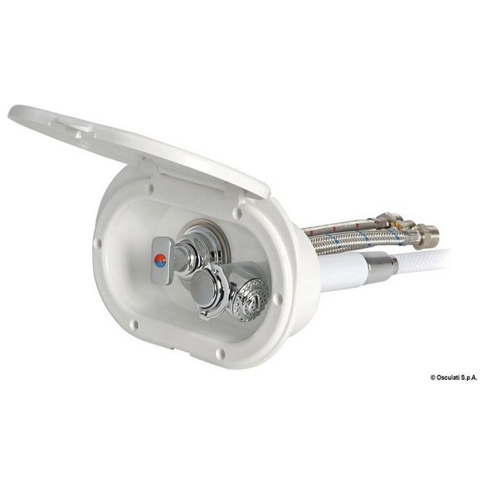Box doccia bianco tubo PVC 4 m uscita posteriore 15.240.02