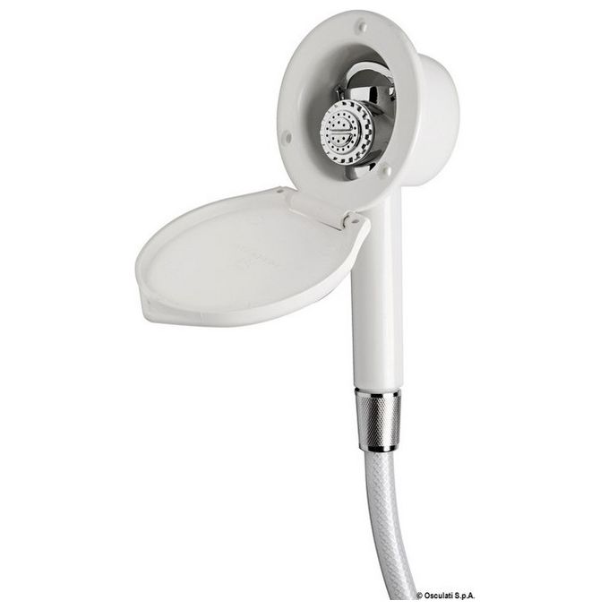 Doccia Elegant bianca tubo PVC 4 m a parete 15.246.04