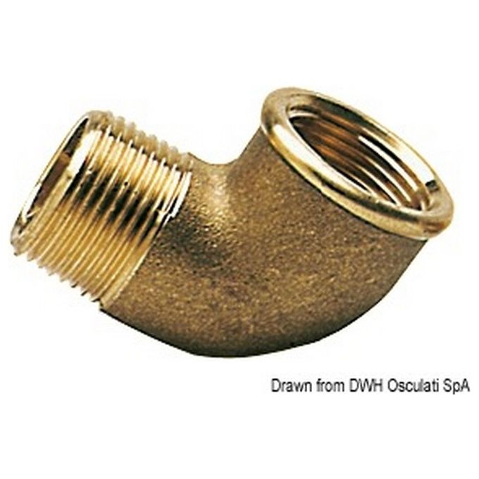 Gomito 90 gradi ottone maschio-femmina 4'' 17.224.10