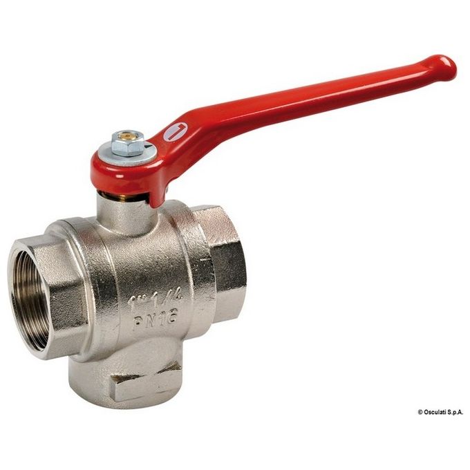 Valvola a sfera ottone 3 vie 3-4'' L 17.229.02