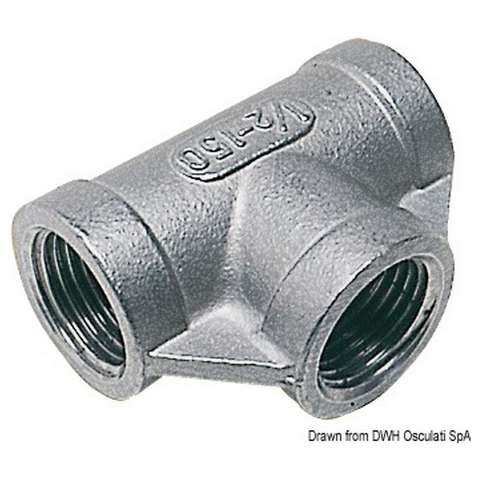 Raccordo T inox femmina-femmina-femmina 1'' 1-4 17.318.05