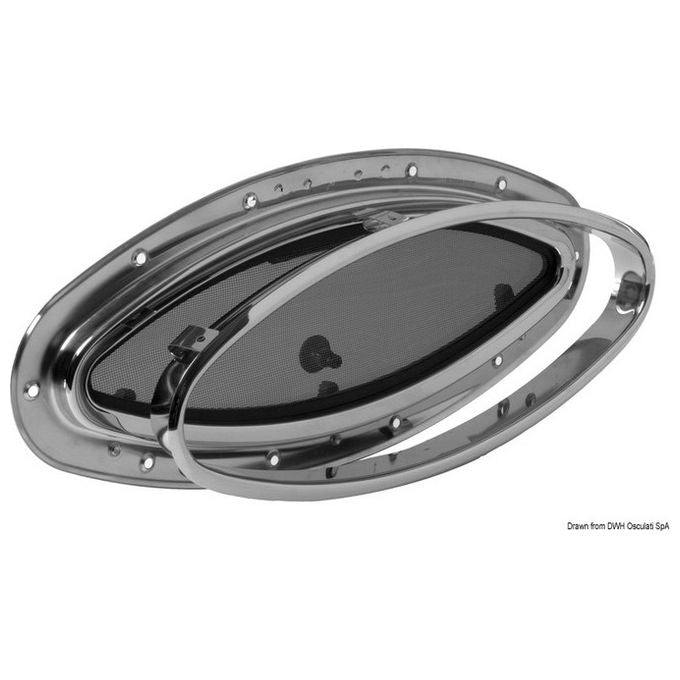 Oblo'' inox ellittico mm 510x250 19.229.01
