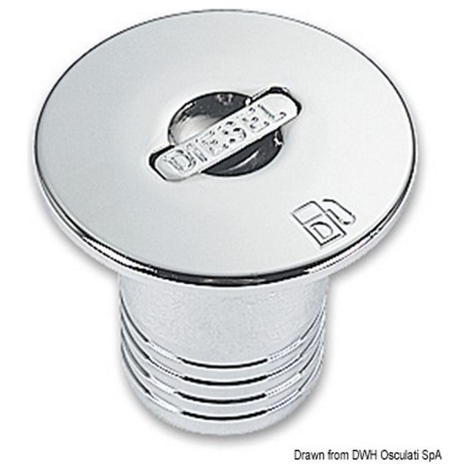 Tappo ottone cromato a filo Diesel 50 mm 20.667.03