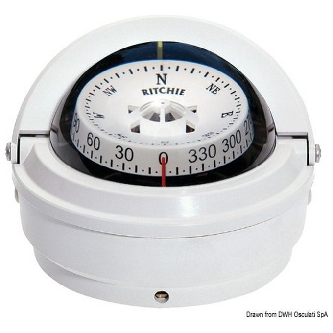 Ritchie navigation Bussola Ritchie Voyager 3'' esterna bianca-bianca