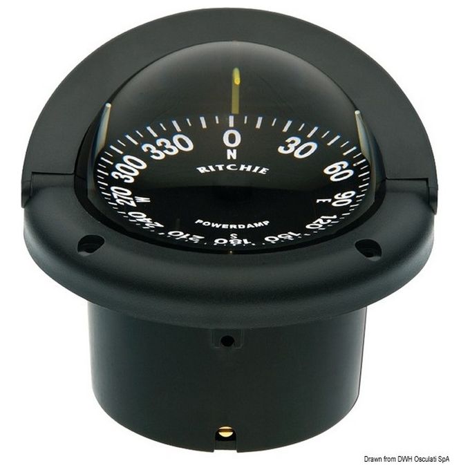Ritchie navigation Bussola Ritchie Helmsman 3''3-4 incasso nera-nera